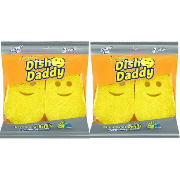 Scrub Daddy Dish Daddy Refill 2pk Sponge - 2 Ct, Flextexture Foam