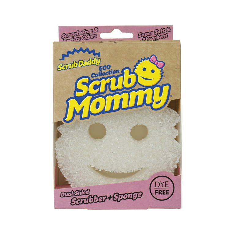  Scrub Family Functional Sponge Scrubber Set - Daddy Mommy Daily  Scrub Sponge, Smiley Happy Face, Firm in Cold and Soft in Warm, Scratch  Free, No Odor, 2 Animal Patterns (4ct) 