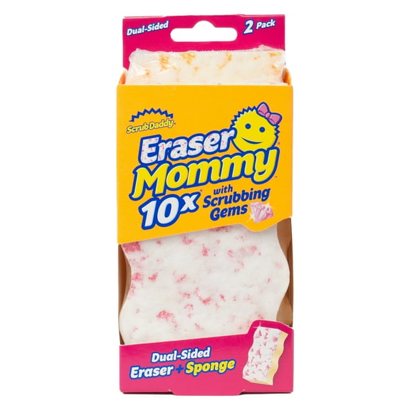 Scrub Daddy Eraser Mommy 10x Dual-Sided Eraser Pads, 2 Count