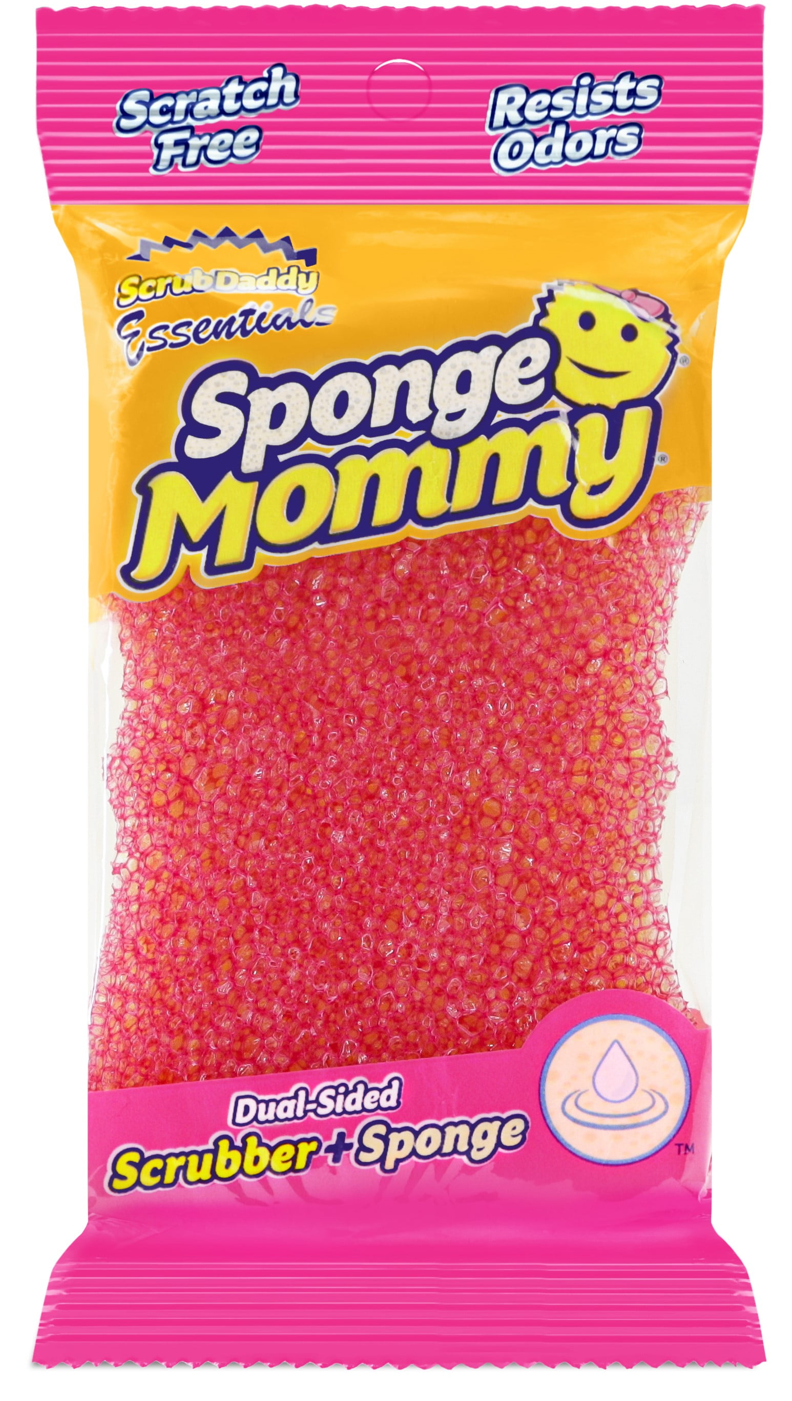 3x Scrub Mommy by Scrub Daddy Non-Scratch FlexTexture Dish Sponge PINK - 3  PACK 859547004466