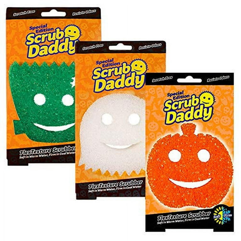 Scrub Daddy Sponge + Scrubber, Dual Sided, 3 Pack 3 Ea, Cleaning Tools