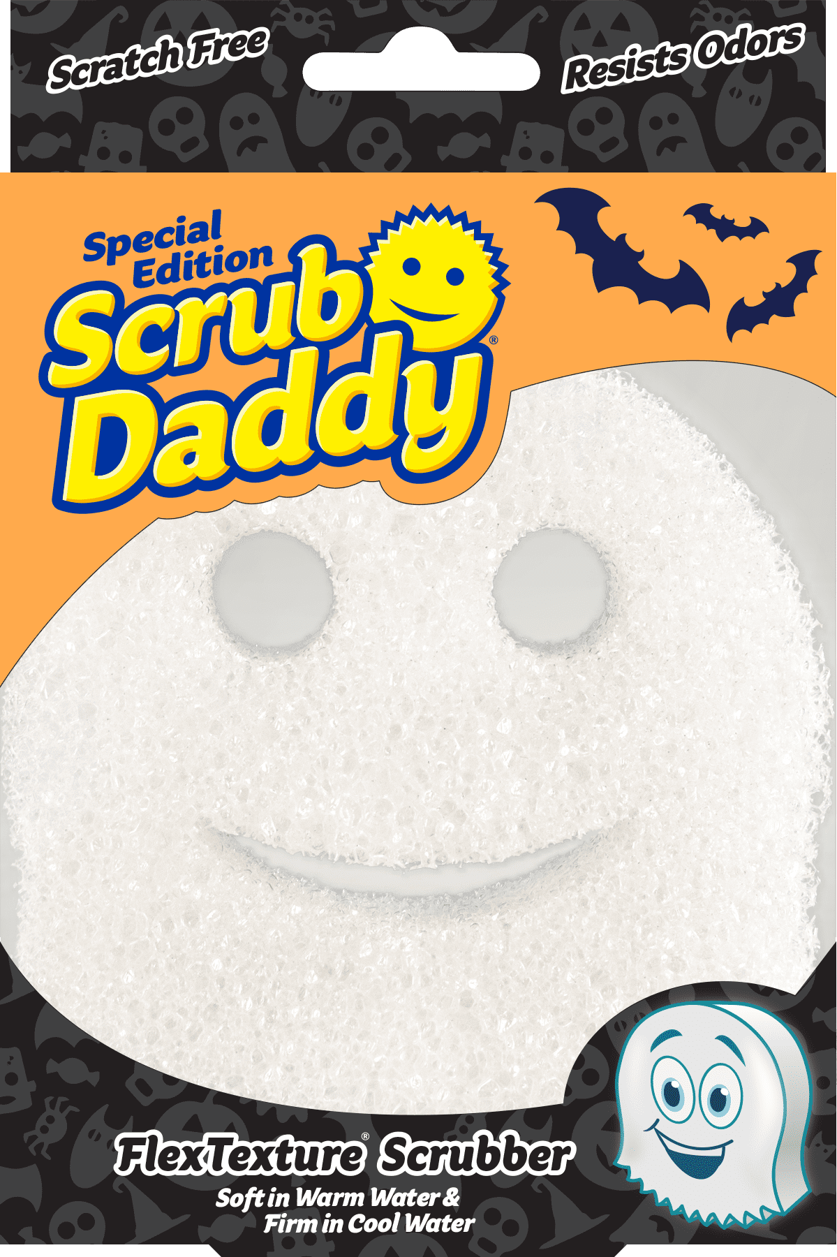 Scrub Daddy Halloween Scrubber, Cleaning Sponges for Washing Up, Dish,  Kitchen Sponge, Non Scratch Multi-Use Scrubbing, FlexTexture Firm & Soft