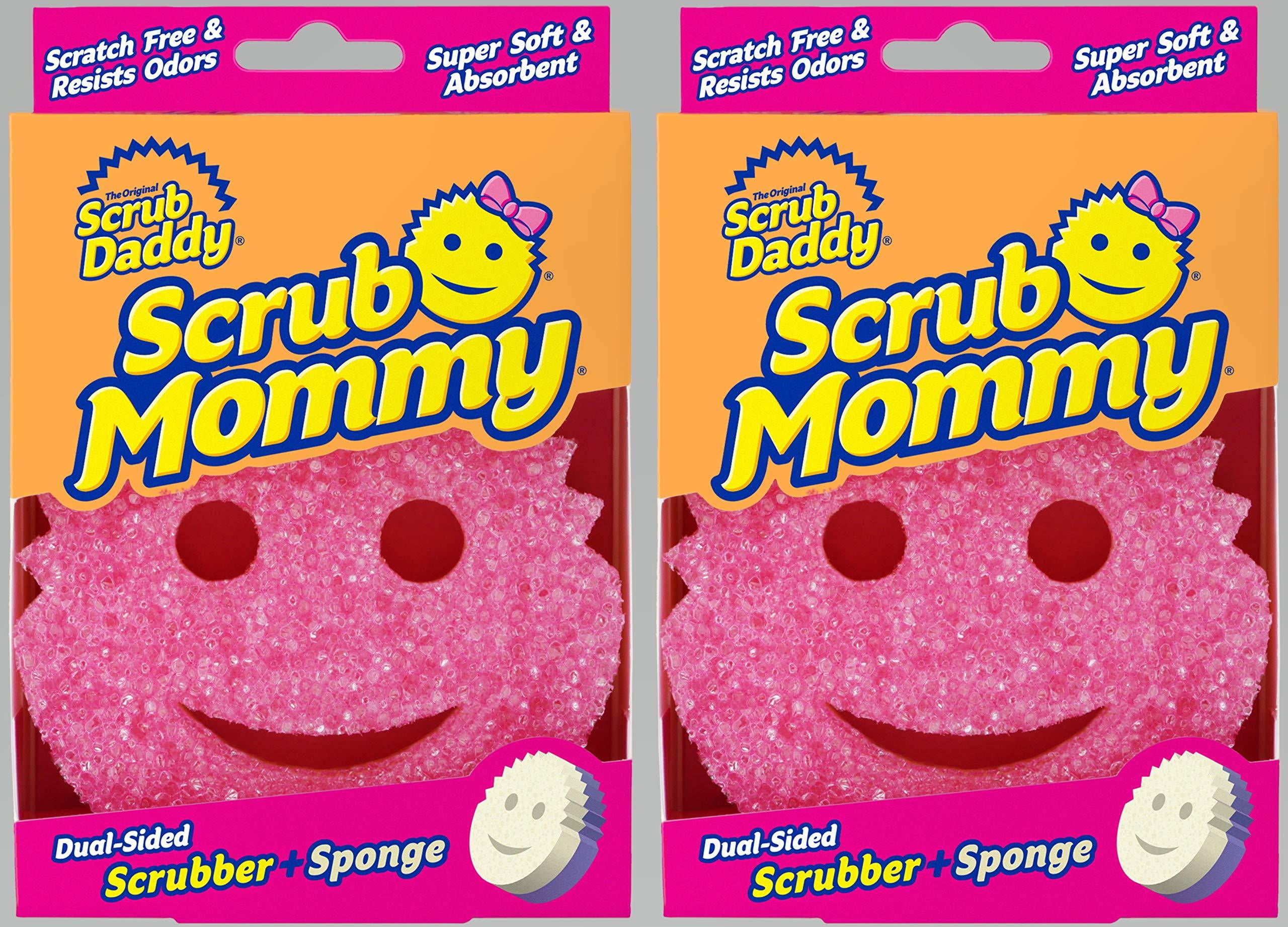 Scrub Daddy- Scrub Daddy Dye Free- FlexTexture Sponge, Soft in Warm Water,  Firm in Cold, Deep Cleaning, Dishwasher Safe, Multiuse, Scratch Free, Odor