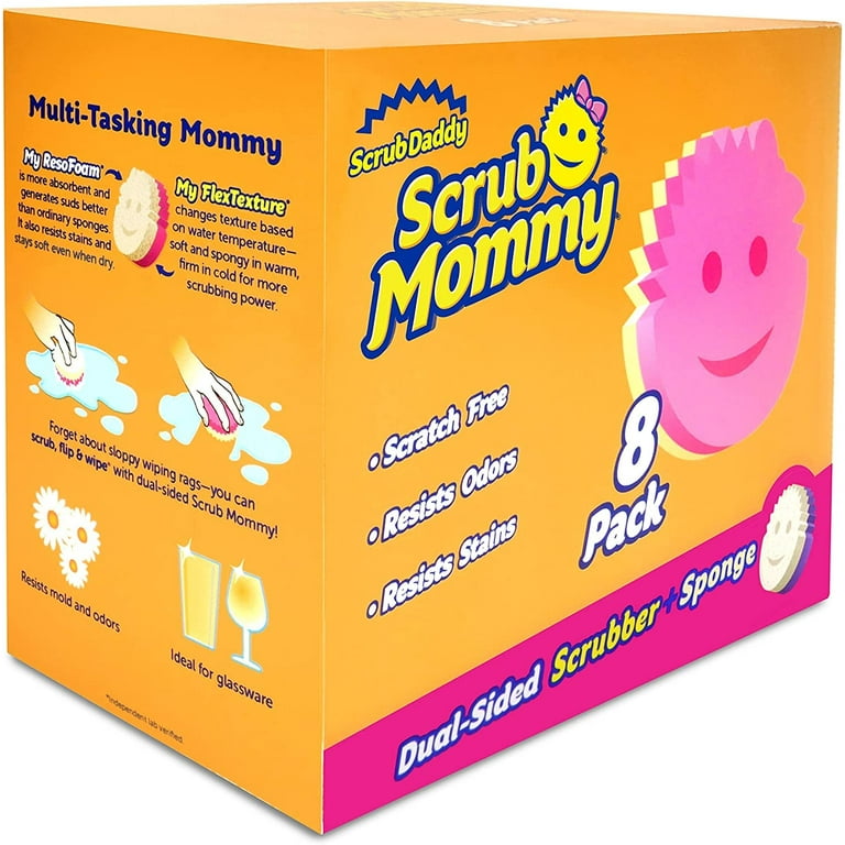 Scrub Daddy Scrub Mommy - Scratch-Free Multipurpose Dish Sponge - BPA Free & Made with Polymer Foam - Stain & Odor Resistant Kitchen Sponge - Online