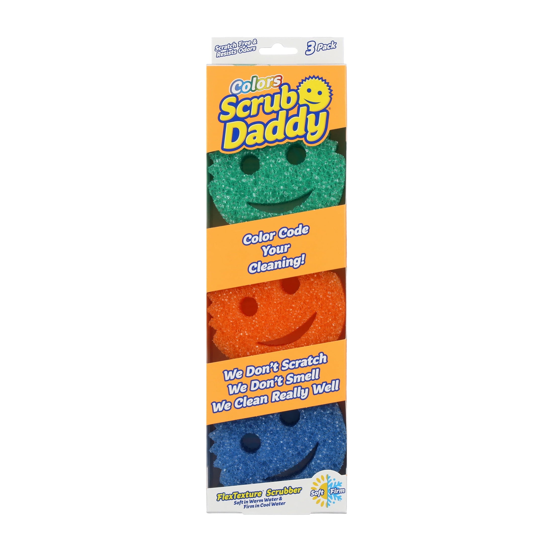  Scrub Daddy Color Sponge - Scratch-Free Multipurpose