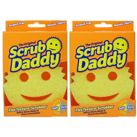 Scrub Daddy -Original Scrub Daddy - 2 Pack - Scratch-Free Dish Sponge - BPA Free & Made with Polymer Foam - Stain, Mold & Odor Resistant