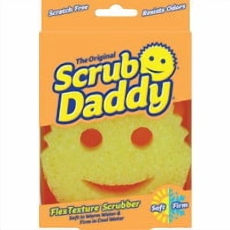 Scrub Daddy Scratch-Free Polymer Foam Scrubbing Sponge, 4 1/8", Yellow