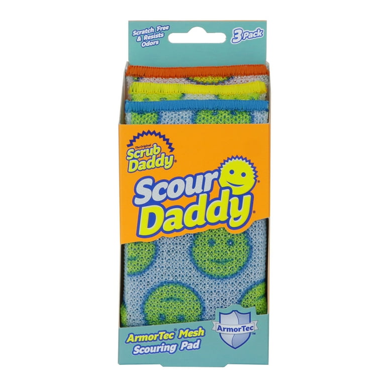Scrub Daddy Steel Scour Pads - Scour Daddy Steel - Stainless Steel Scouring  Pads for Dishes, Pots, Pans and Grill, Scrubbers for Kitchen and Bathroom