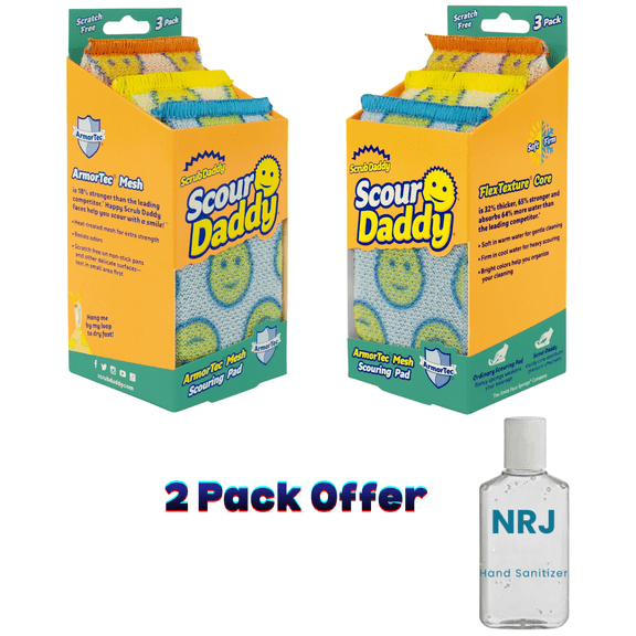 Scrub Daddy Scour Daddy Non-Scratch Scour Pads, 3 Count