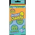 thumbnail image 1 of Scrub Daddy - Scour Daddy Scour Pads – Multi-Surface Scouring Pad, Absorbent, Durable, FlexTexture Sponge, Scratch Free, Odor Resistant, Multi-Color, 3 Count, 1 of 6
