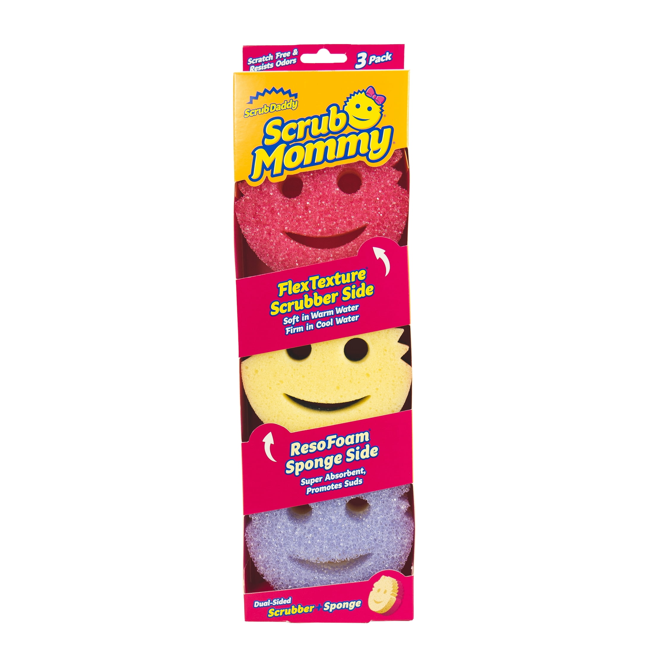 Scrub Daddy Scrub Mommy Non-Scratch Cleaning Sponges, 3 Count - Walmart.com