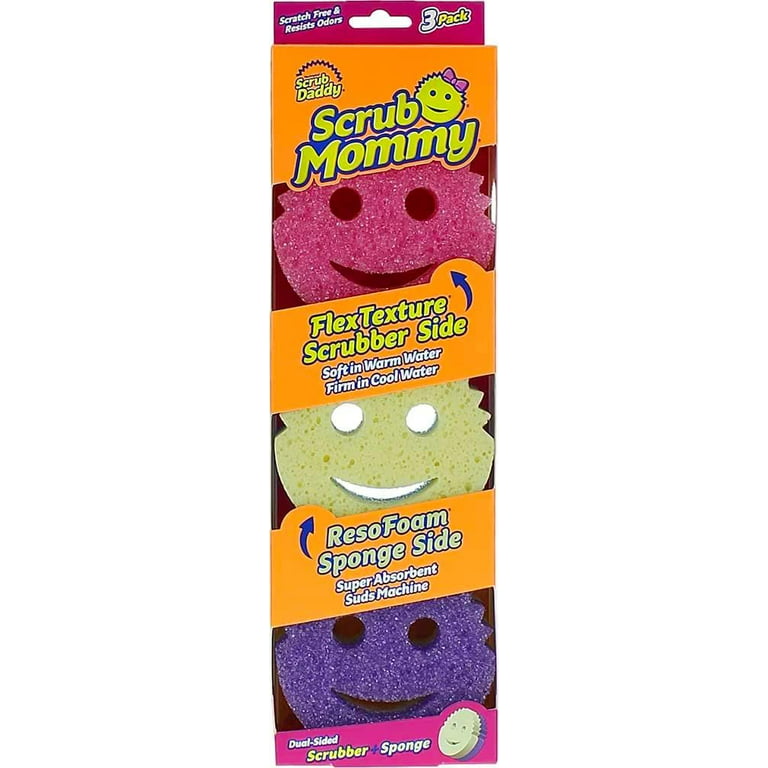 Scrub Daddy Scrub Mommy - Scratch-Free Multipurpose Dish Sponge - BPA Free  & Made with Polymer Foam - Stain & Odor Resistant Kitchen Sponge (1 Count)