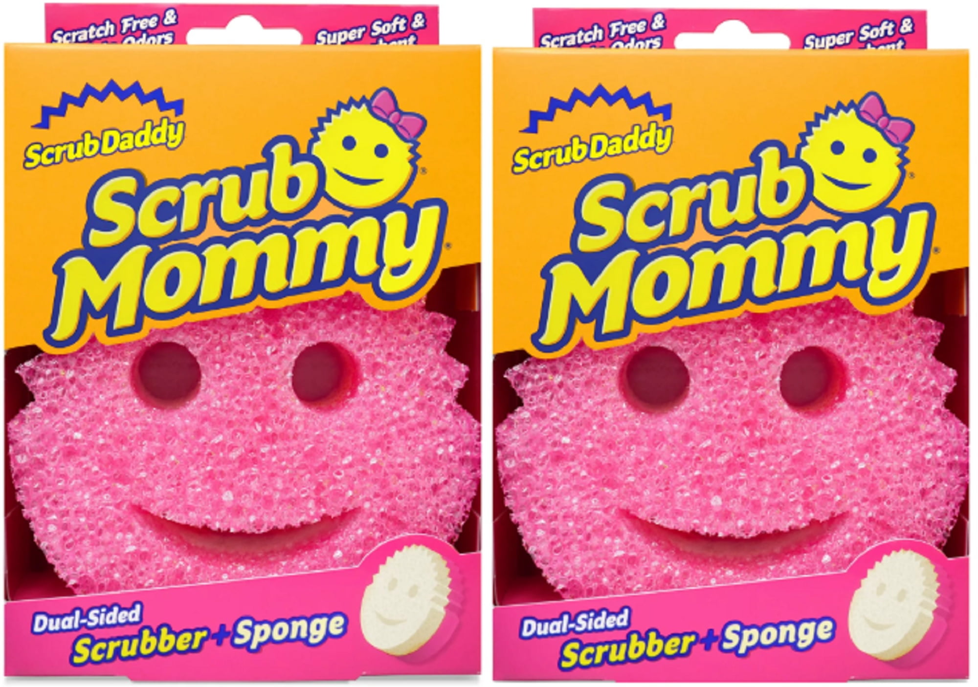 Scrub Mommy Dual-Sided Scrubber Sponge 6 Pack - Pink