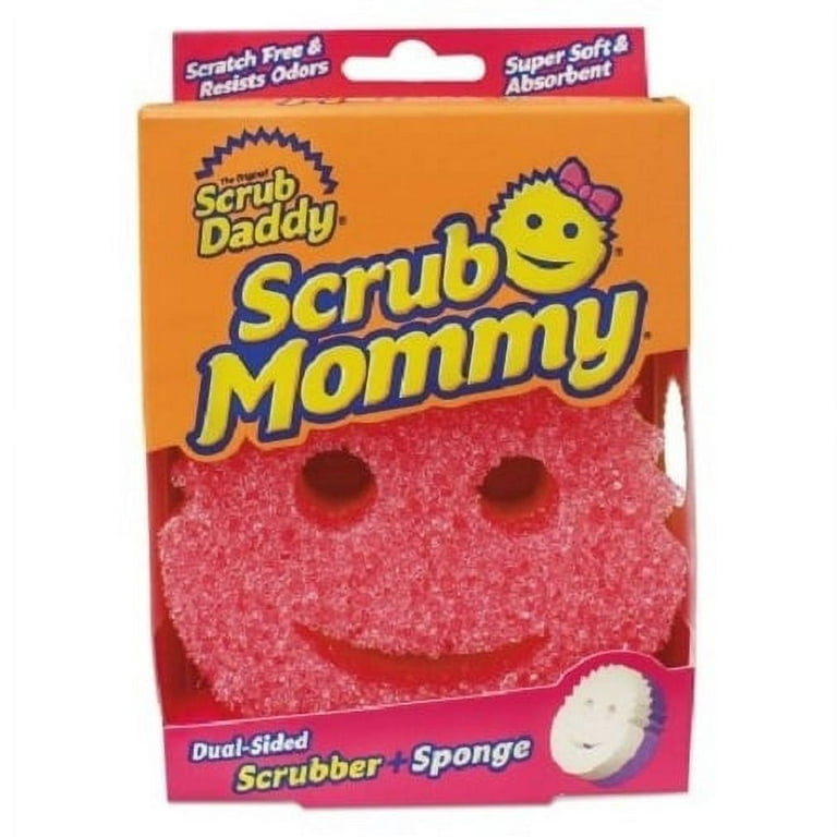 Scrub Daddy Scrub Mommy Sponge, Pink, 2 Pack, Soft in Warm Water, Firm in Cold, Size: 1 ct
