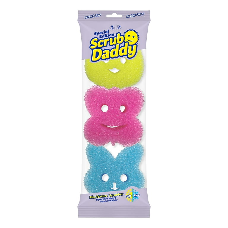Scrub Daddy Special Edition Spring - Scratch-Free Multipurpose Dish Sponge  - BPA Free & Made with Polymer Foam - Stain, Mold & Odor Resistant Kitchen  Sponge (3ct) Scrub Daddy Spring