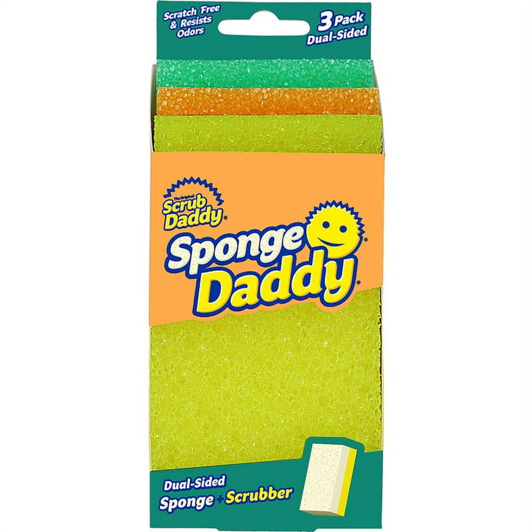 Scrub Daddy Sponge + Scrubber, Dual Sided, 3 Pack 3 Ea