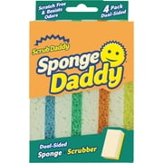 Scrub Daddy Sponge Daddy Dual-Sided Non-Scratch, 4 Count Sponges