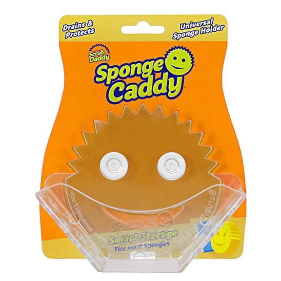 Scrub Daddy Sponge Holder - Sponge Caddy - Suction Sponge Holder, Sink Organizer for Kitchen and Bathroom, Self Draining, Easy to Clean Dishwasher Safe, Universal for Sponges and Scrubbers