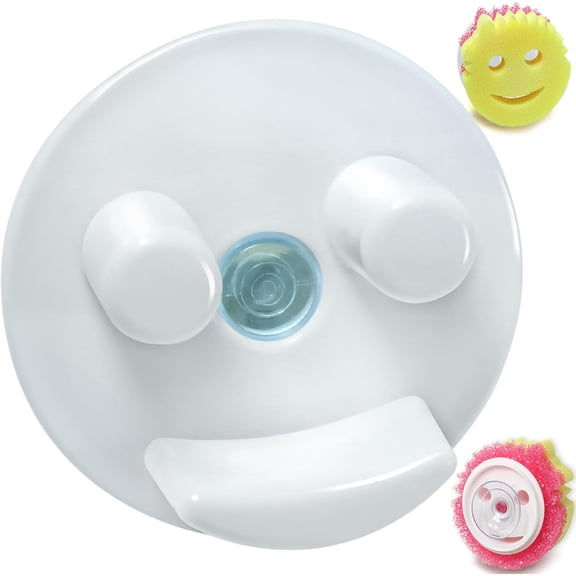 Scrub Daddy Sponge Holder - Stop Soggy Sponges, Caddy with Suction Cup for Kitchen Sink, Bathroom Compatible Mommy by BeraTek White, 1-Pack