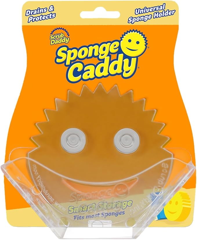 Scrub Daddy Sponge Holder - Sponge Caddy for Kitchen Organization - Self-Draining & Dishwasher Safe with Universal Suction (1 Count) - Walmart.com