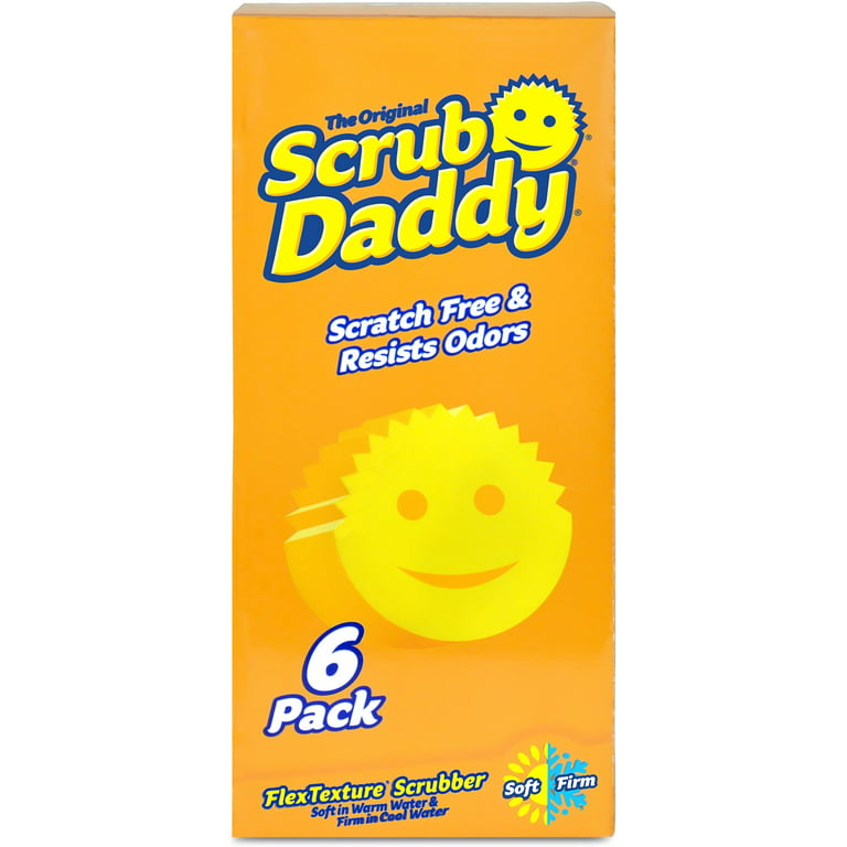  Scrub Daddy - The Original Scrub Daddy - Scratch-Free  Multipurpose Dish Sponge - BPA Free & Made with Polymer Foam - Stain & Odor  Resistant Kitchen Sponge (4 Count) : Health & Household