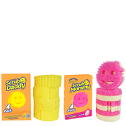 Scrub Daddy Original with Scrub Mommy Non-Scratch Cleaning Sponges, 8 Count