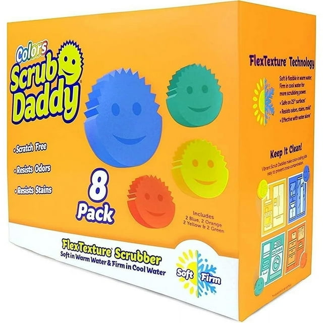 Scrub Daddy Kitchen Scrubbers, NonScratch Sponges for Dishes and Steel