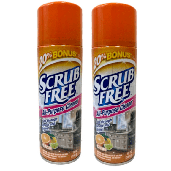 Scrub Free All Purpose Cleaner Cuts Through Grease and Grime Citrus Smell 2 Pack