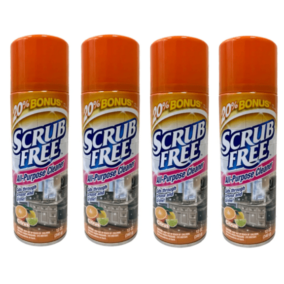 Scrub Free All Purpose Cleaner Cuts Through Grease and Grime Citrus Smell 4 Pack