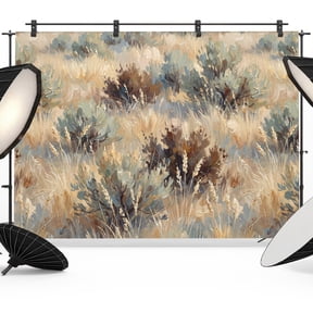 Scrub Grass Backdrops for Photography, Rustic Western Tan Khaki Green Desert Wilderness Fabric Photo Background Sturdy Studio Props for Photo Studio, Video Recording, Booth & Photoshoot 7x5ft