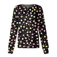 thumbnail image 1 of Scrub Jacket for Women Easter Snap Front Cute Bunny Graphic Long Sleeve Scrubs Jacket Nurse Uniforms Workwear Shirts with Pockets, 1 of 5