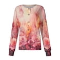 thumbnail image 1 of Scrub Jackets for Woman Long Sleeve Snap Front Plus Size Scrub Tops Trendy Floral Print Medical Uniforms Soft Comfy Nurse Working Uniform Pink M, 1 of 5