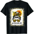 thumbnail image 1 of Scrub Life Bleached Shirts Sunflower Messy Bun ScrubLife T-Shirt, 1 of 4