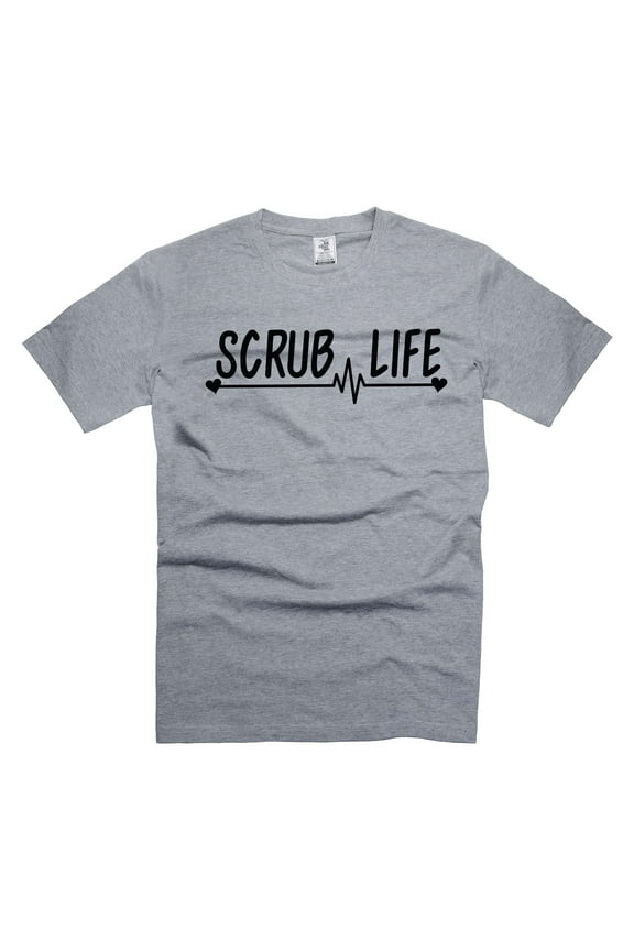 Scrub Life Shirt Nurse Life T-Shirt Nurse Gifts Nursing Shirts Registered Nurse Tee Shirt (Small Grey)