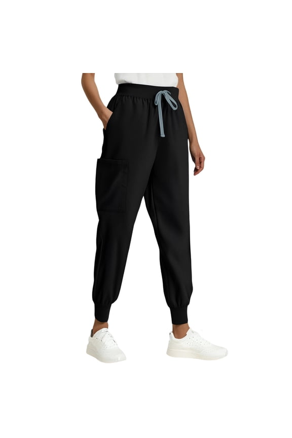 Scrub Pants For Women Cargo Jogger Bottoms with 3 Pockets, Lightweight, Ultra Soft, 2-Way Stretch Fabric