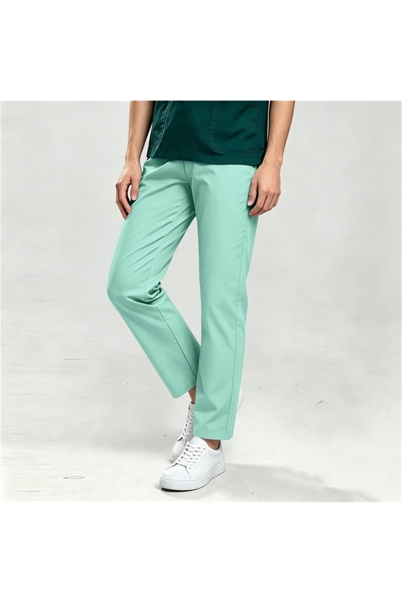 Scrub Pants for Women with Flare Leg Fade Resistant Durable & Easy Care Fabric Womens Work Pants