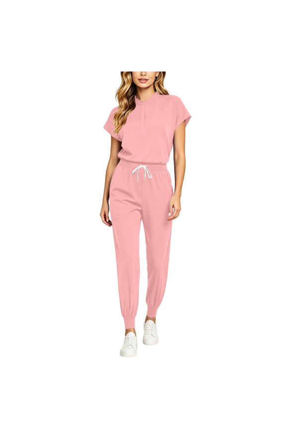 Scrub Set for Women - Top & Jogger Pant With Multiple Pockets - Medium Uniform Suit
