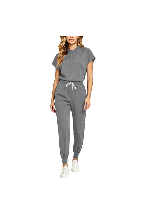 Scrub Set for Women - Top & Jogger Pant With Multiple Pockets - Medium Uniform Suit