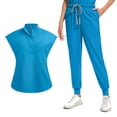 thumbnail image 1 of Scrub Sets For Women,Scrubs Medical Uniform,Stretchable,Quick-drying,Unisex Workwear,for Doctors,Nurses,Beauty Salons - Blue - XXL, 1 of 4