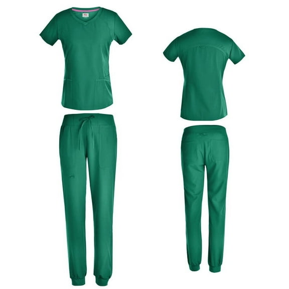 Beverly Hills Uniforms Women's Stretch Scrub Set with Jogger pants