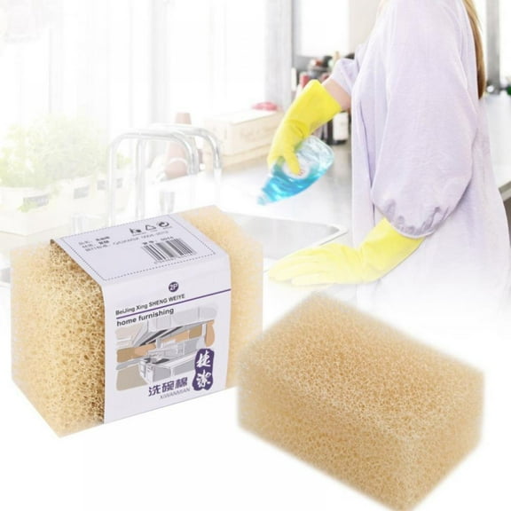 Scrub Sponges - Dishwashing Sponge Along with A Tough Scouring Pad - Ideal for Cleaning Kitchen, Dishes, Bathroom - 10 Pcs