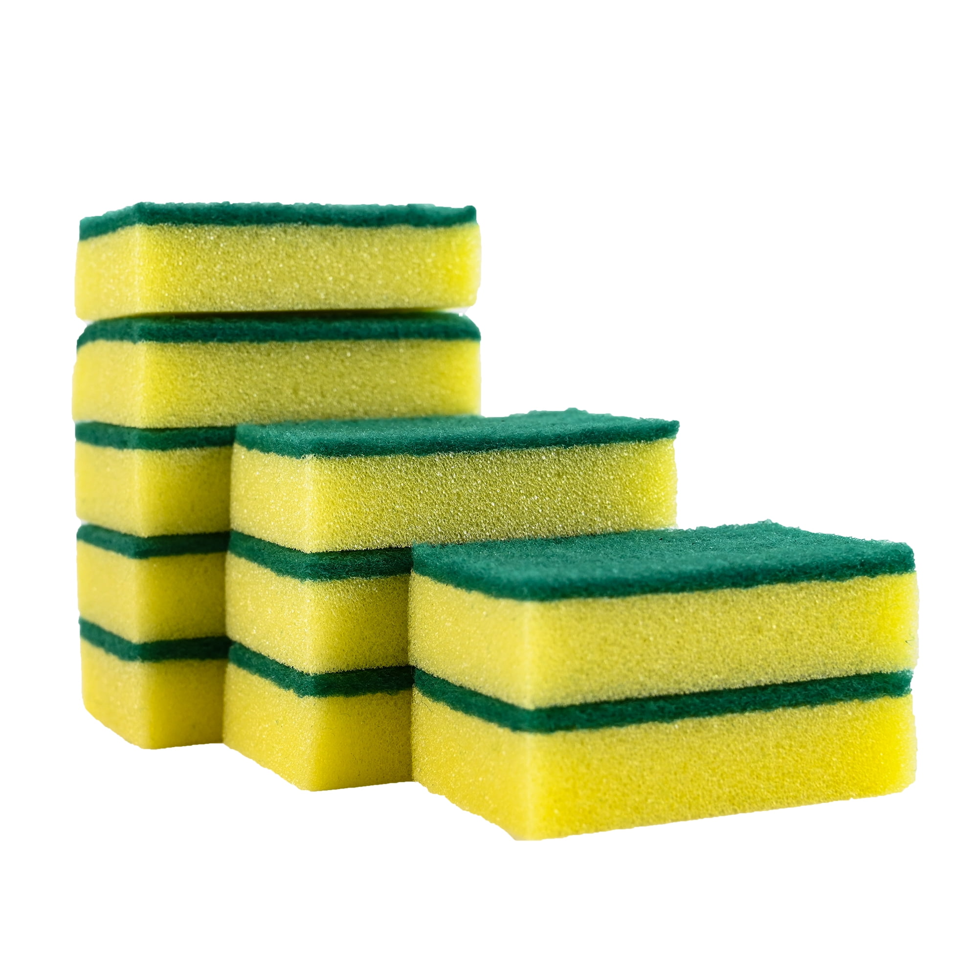 NonScratch Cleaning Scrub Sponges for Washing Pots, Pans, Dishes in Kitchen, Bathroom, 10 Packs