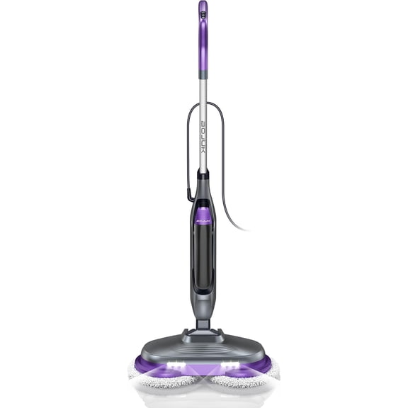 Scrub & Steam Mop with Rotating Pads, LED Headlights, 6 Large Tank, Swivel Steering, Effortless Scrubbing Hard Floor Cleaner Upgraded