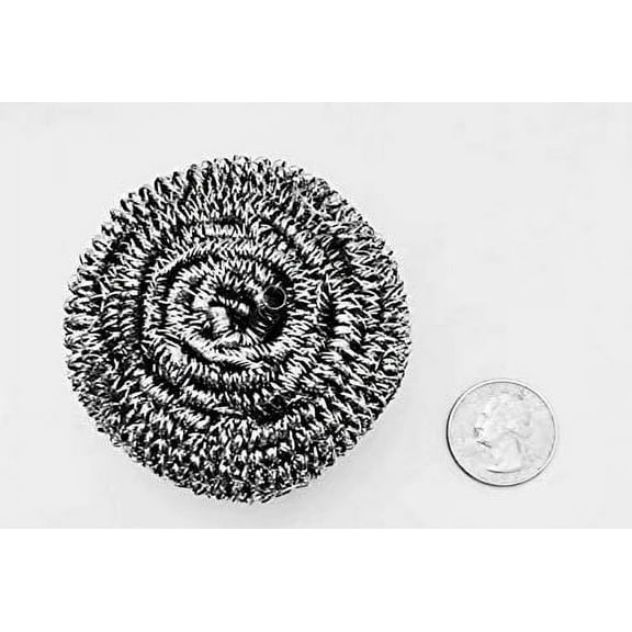 Scrub Time Stainless Steel Dish Scourers |4 Pack| |20g| - Scouring Pad, Pot Scrubber, Stainless Steel Scrubber, Steel Wool Scrubber, Metal Sponge