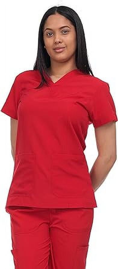 Scrub Top for Women Stretch Material Princess Seam Lightweight Medical
