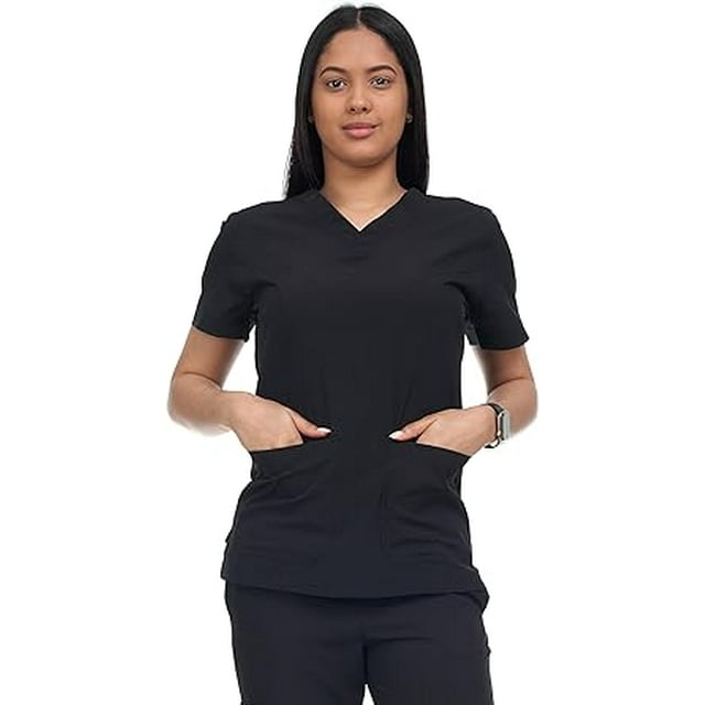 Scrub Top for Women Stretch Material Princess Seam Lightweight Medical