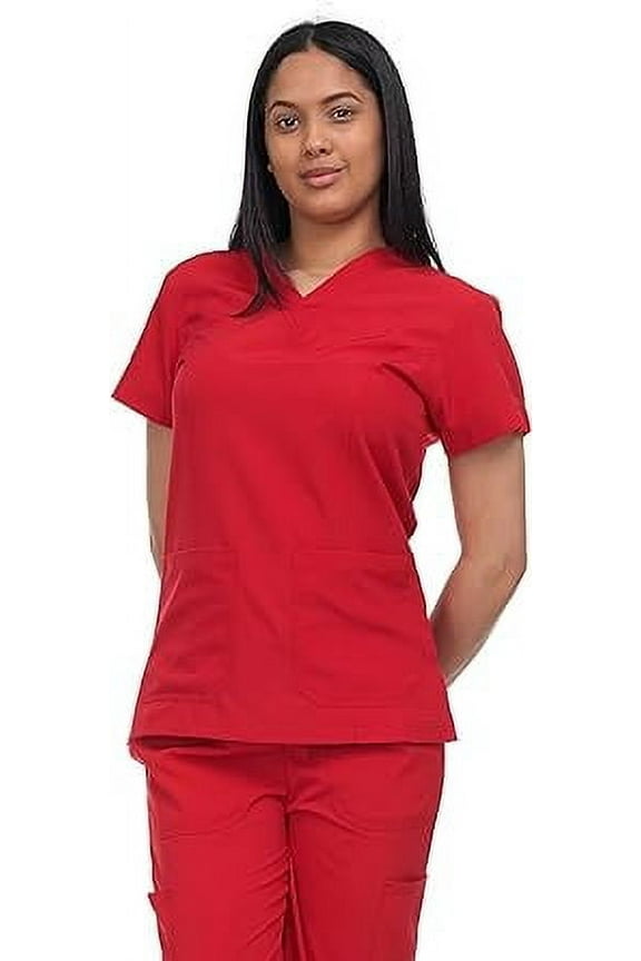 Scrub Top for Women Stretch Material Princess Seam Lightweight Medical Uniform Shirt