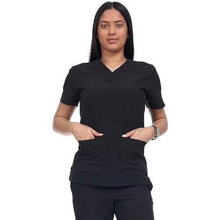 Scrub Top for Women Stretch Material Princess Seam Lightweight Medical Uniform Shirt