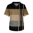 thumbnail image 1 of Scrub Tops Men Plus Size Classic Office Scrubs Mens Summer Short Sleeve Deep V Neck, 1 of 3