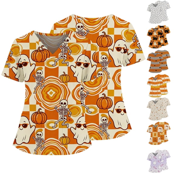 Scrub Tops Women Scrub Tops for Women Short Sleeve V Neck Scrub Shirt with Pocket